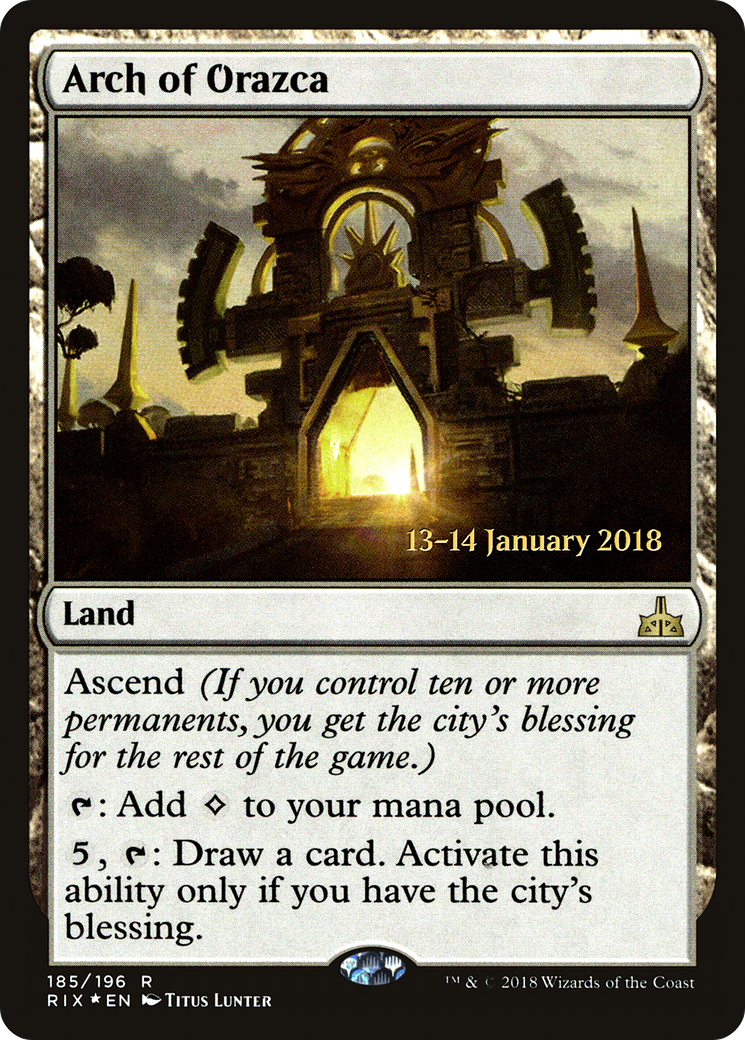 Arch of Orazca (PRE-185S) - Rivals of Ixalan Promos Foil