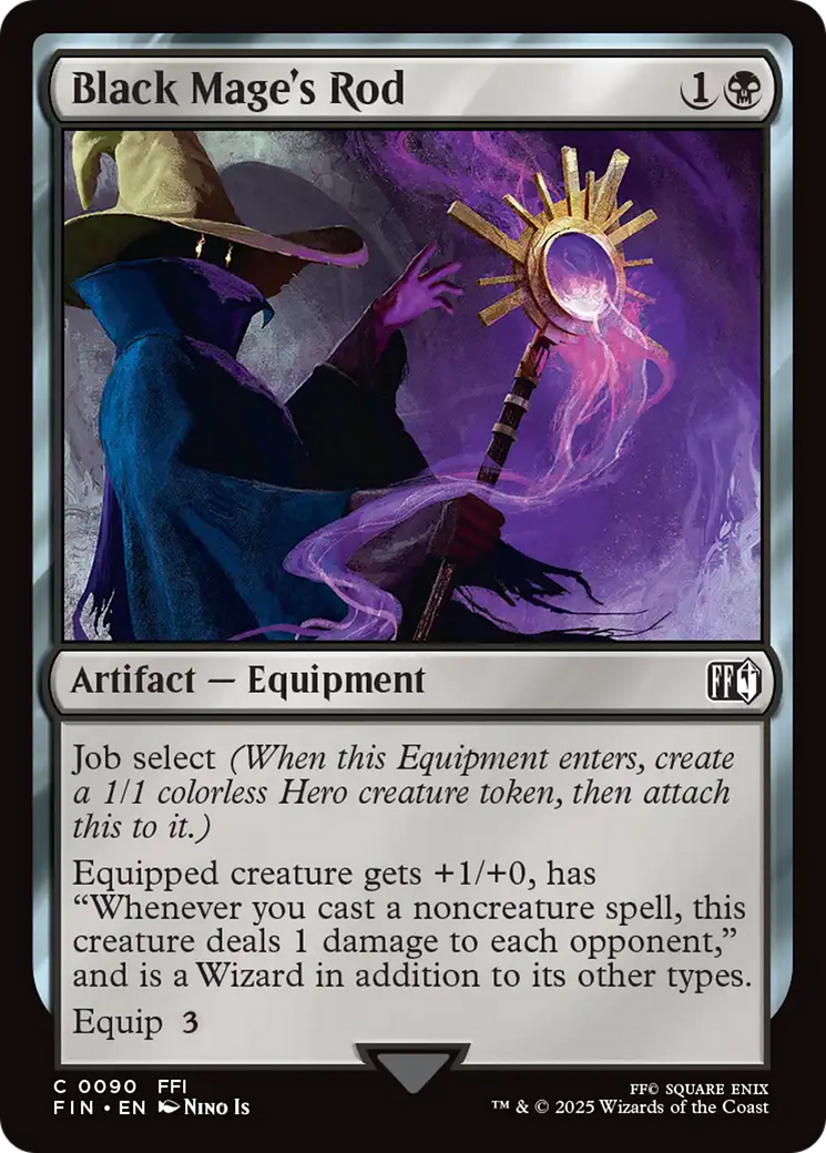 Black Mage's Rod (FIN-090) - FINAL FANTASY Foil