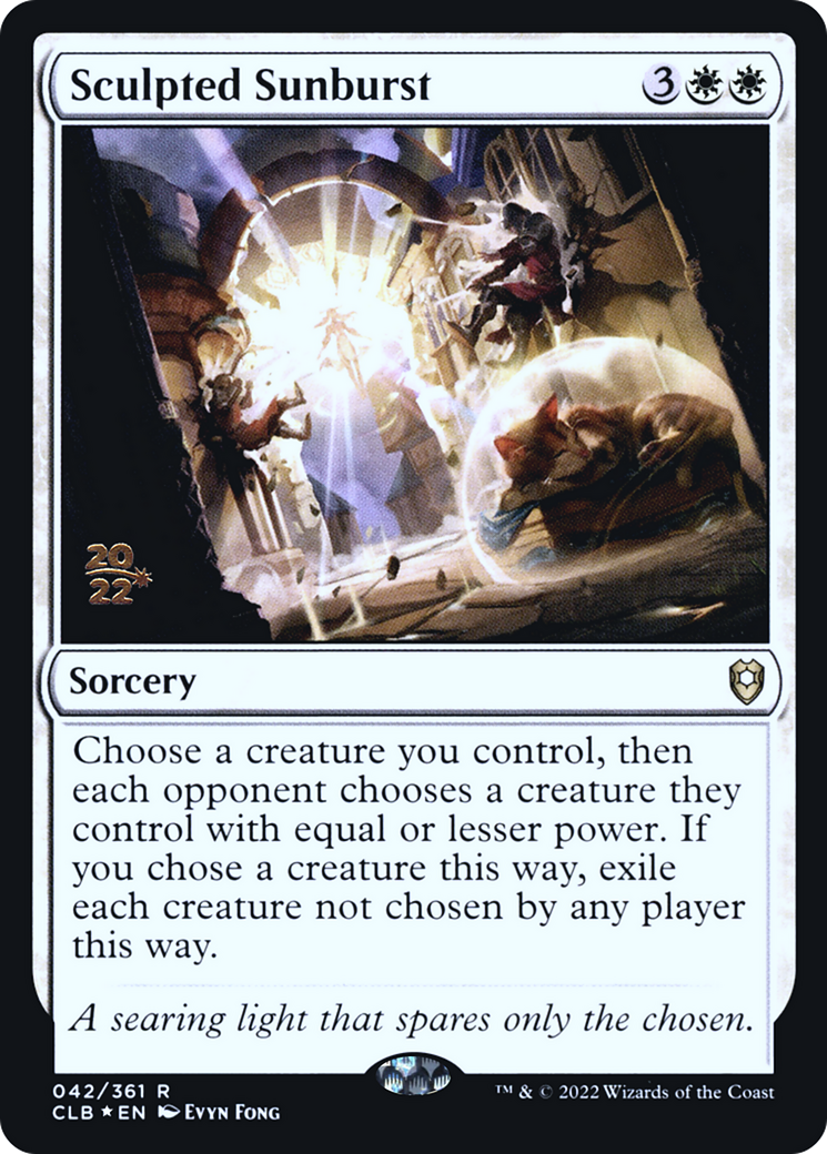 Sculpted Sunburst (PRE-42S) - Battle for Baldur's Gate Promos Foil