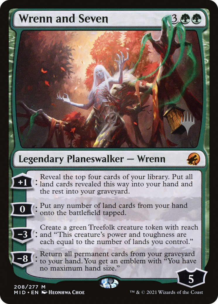 Wrenn and Seven (PPMID-208P) - Innistrad: Midnight Hunt Promos Foil