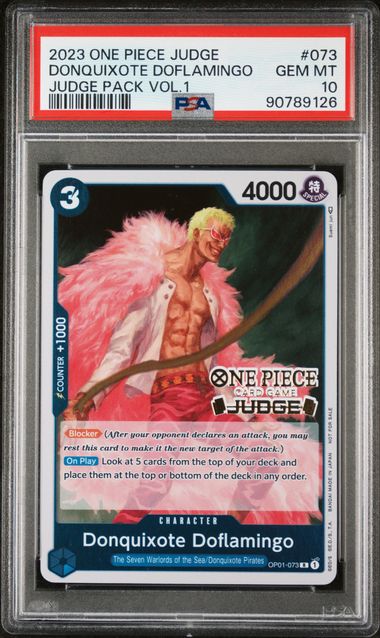 Donquixote Doflamingo Judge Pack Vol.1 (OP01-073) PSA 10