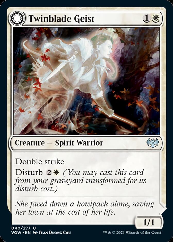 Twinblade Geist // Twinblade Invocation (VOW-040) - Innistrad: Crimson Vow: (Double Faced Transform) Foil