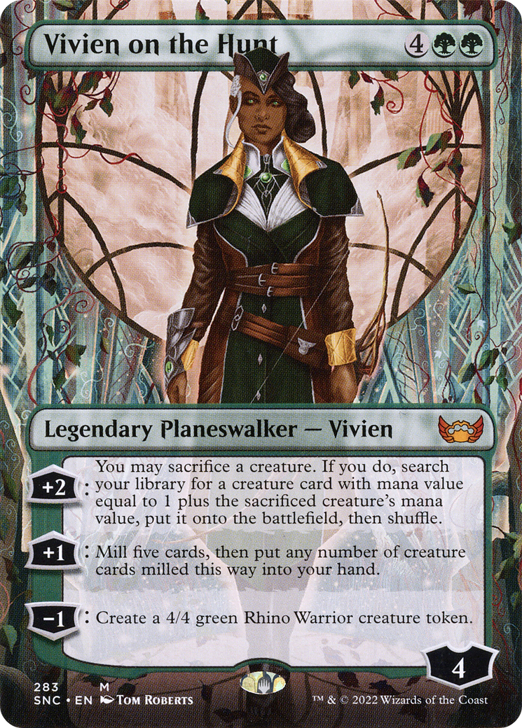 Vivien on the Hunt (SNC-283) - Streets of New Capenna (Borderless) Foil