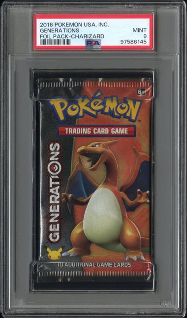 2016 Pokemon Generations Foil Pack - Charizard art PSA 9