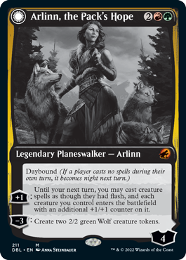 Arlinn, the Pack's Hope // Arlinn, the Moon's Fury (DBL-211) - Innistrad: Double Feature: (Double Faced Transform) Foil
