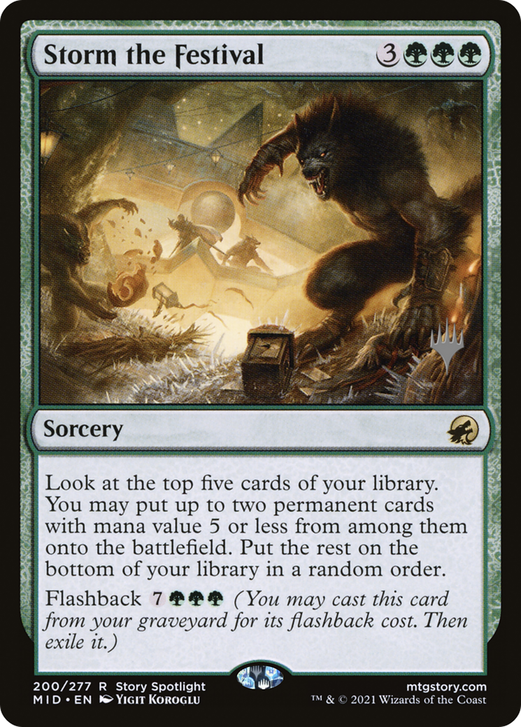 Storm the Festival (PPMID-200P) - Innistrad: Midnight Hunt Promos