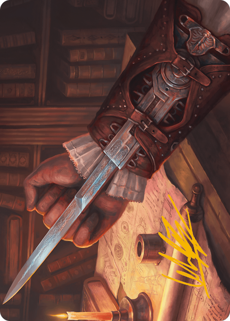 Hidden Blade Art Card (Gold-Stamped Signature) (ASACR-009) - Assassin's Creed Art Series (Borderless) Foil