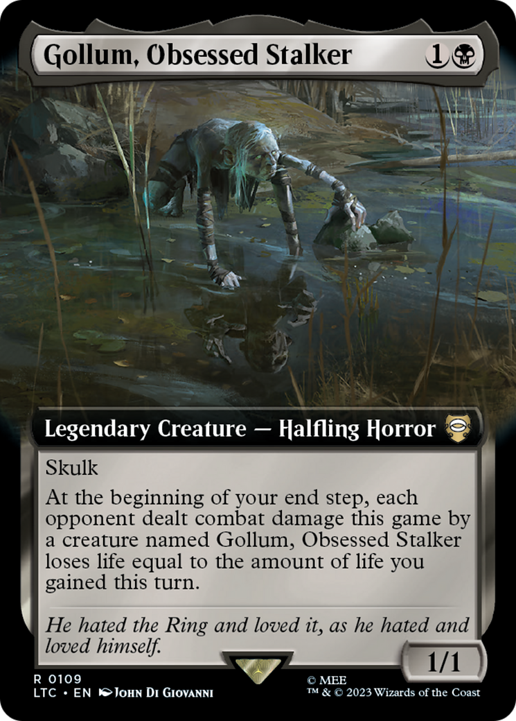 Gollum, Obsessed Stalker (LTC-109) - Tales of Middle-earth Commander: (Extended Art)