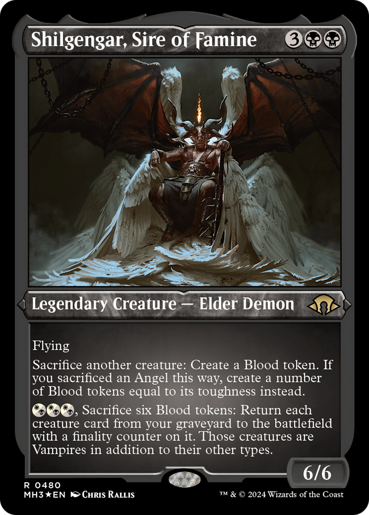 Shilgengar, Sire of Famine (MH3-480) - Modern Horizons 3 Etched Foil