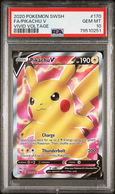 Pikachu V Vivid Voltage 170/185 PSA 10
