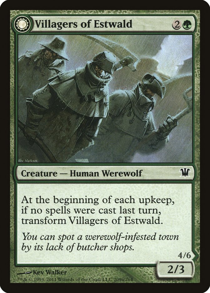 Villagers of Estwald // Howlpack of Estwald (ISD-209) - Innistrad: (Double Faced Transform) Foil