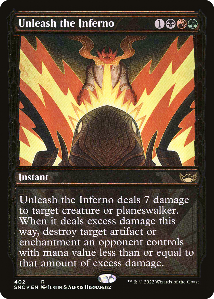 Unleash the Inferno (SNC-402) - Streets of New Capenna: (Showcase) Foil