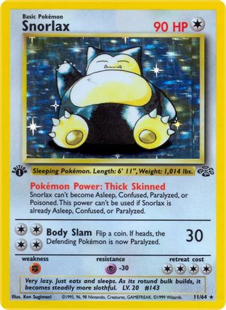 Snorlax 011/64 - Jungle 1st Edition Holofoil