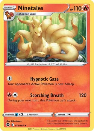 Ninetales 018/195 - SWSH12 Silver Tempest Reverse Holofoil