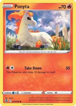 Ponyta 021/195 - SWSH12 Silver Tempest Reverse Holofoil
