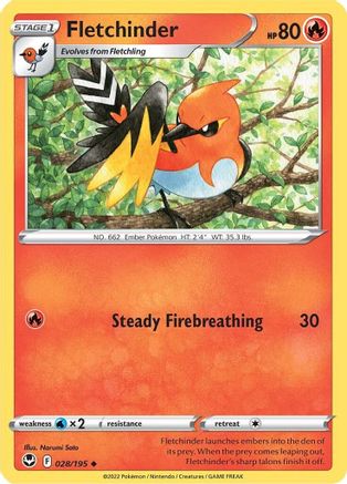 Fletchinder 028/195 - SWSH12 Silver Tempest