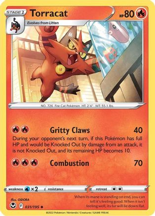 Torracat 031/195 - SWSH12 Silver Tempest Reverse Holofoil
