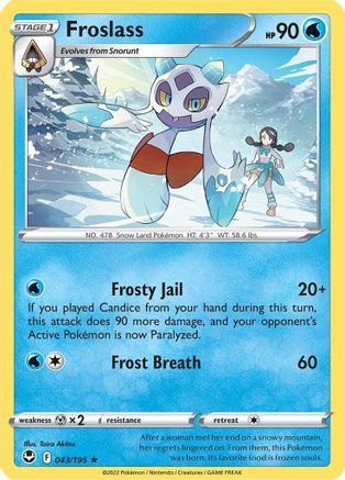 Froslass 043/195 - SWSH12 Silver Tempest Reverse Holofoil