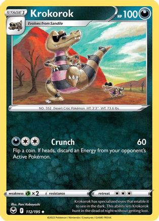 Krokorok 112/195 - SWSH12 Silver Tempest Reverse Holofoil
