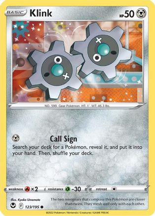 Klink 123/195 - SWSH12 Silver Tempest Reverse Holofoil