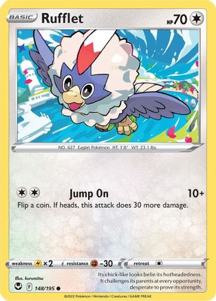 Rufflet 148/195 - SWSH12 Silver Tempest Reverse Holofoil
