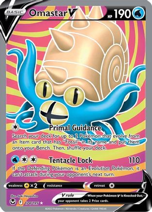 Omastar V (Full Art) 174/195 - SWSH12 Silver Tempest Holofoil