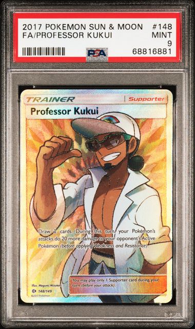Professor Kukui Full Art Sun & Moon Base Set 148/149 PSA 9
