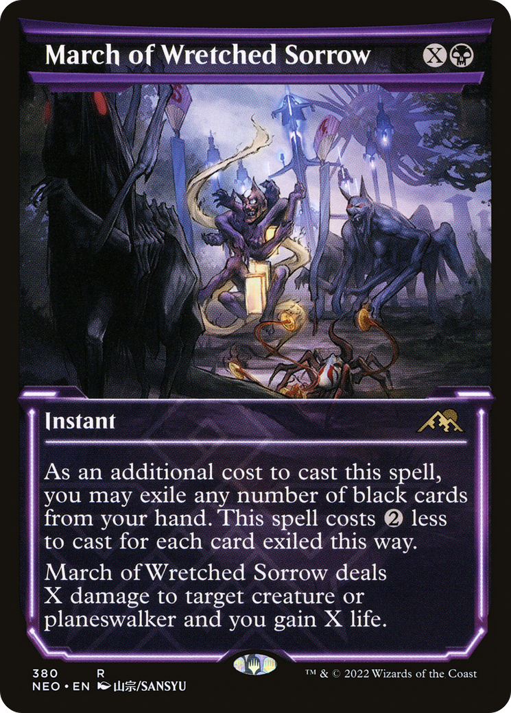 March of Wretched Sorrow (NEO-380) - Kamigawa: Neon Dynasty: (Showcase)