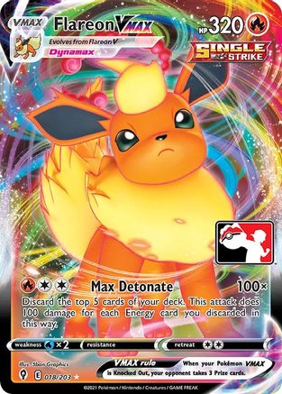Flareon VMAX 018 - Prize Pack Series Cards Holofoil