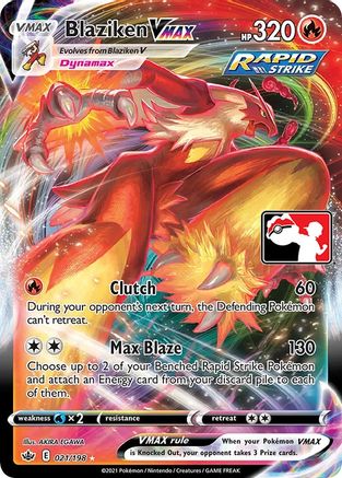 Blaziken VMAX 021 - Prize Pack Series Cards Holofoil