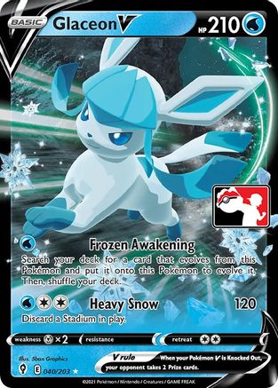 Glaceon V 040 - Prize Pack Series Cards Holofoil
