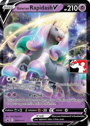 Galarian Rapidash V SWSH111 - Prize Pack Series Cards Holofoil