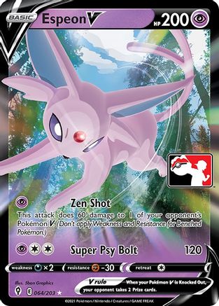 Espeon V 064 - Prize Pack Series Cards Holofoil