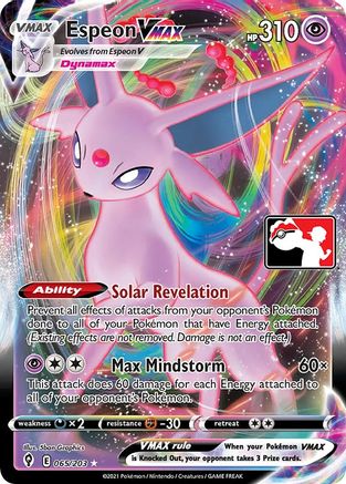 Espeon VMAX 065 - Prize Pack Series Cards Holofoil