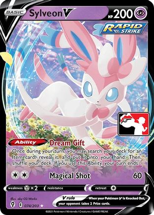 Sylveon V 074 - Prize Pack Series Cards Holofoil