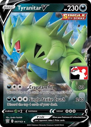 Tyranitar V 097 - Prize Pack Series Cards Holofoil