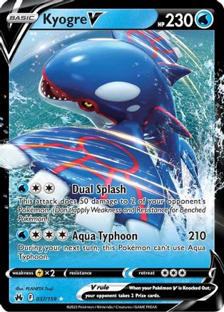 Kyogre V 037/159 - Crown Zenith Holofoil