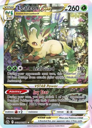 Leafeon VSTAR GG35/GG70 - Crown Zenith Galarian Gallery Holofoil