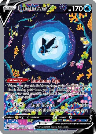 Lumineon V GG39/GG70 - Crown Zenith Galarian Gallery Holofoil