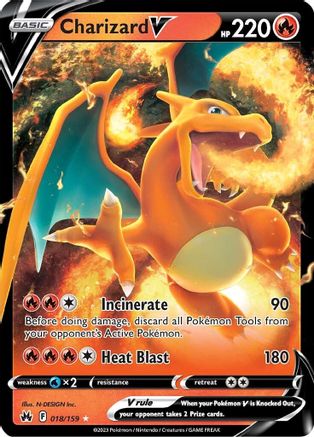 Charizard V 018/159 - Crown Zenith Holofoil