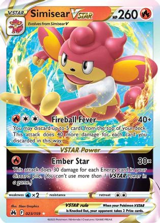 Simisear VSTAR 023/159 - Crown Zenith Holofoil