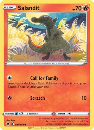 Salandit 027/159 - Crown Zenith Reverse Holofoil