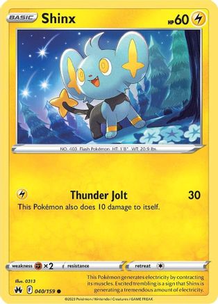 Shinx 040/159 - Crown Zenith Reverse Holofoil