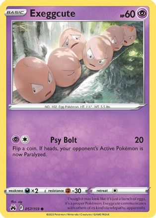 Exeggcute 057/159 - Crown Zenith Reverse Holofoil
