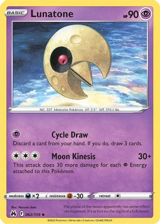 Lunatone 062/159 - Crown Zenith