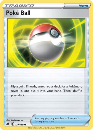 Poke Ball 137/159 - Crown Zenith Reverse Holofoil