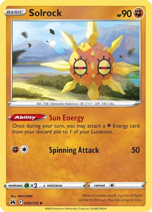 Solrock 069/159 - Crown Zenith Reverse Holofoil