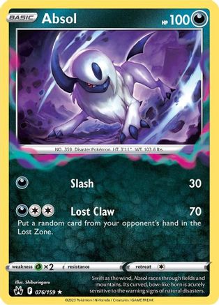 Absol 076/159 - Crown Zenith Holofoil