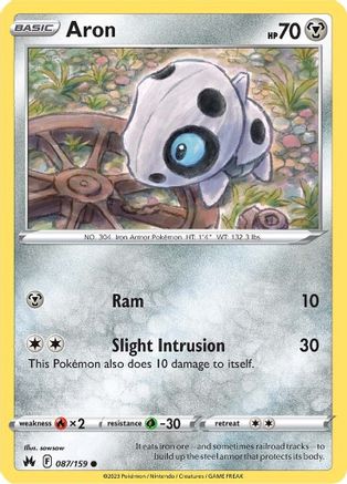Aron 087/159 - Crown Zenith Reverse Holofoil