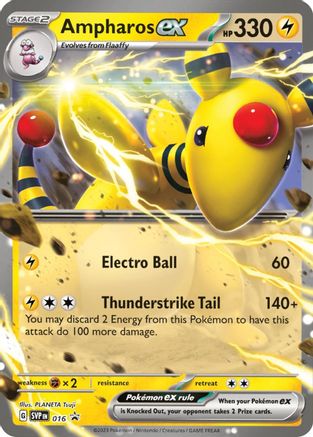 Ampharos ex 016 - SV Scarlet & Violet Promo Cards Holofoil
